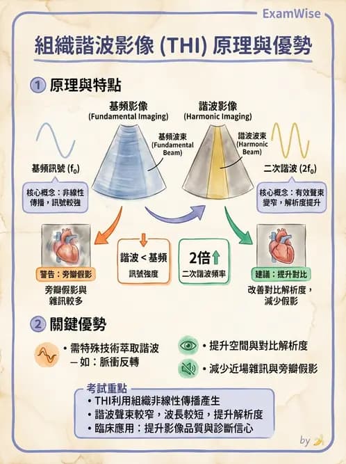 放射 - 超音波進階成像與假影 - AI 圖文解析預覽