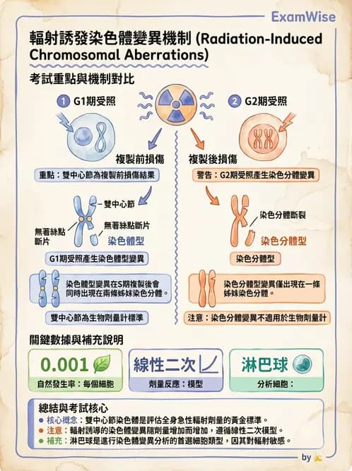 放射 - 輻射致癌與遺傳效應 - AI 圖文解析預覽