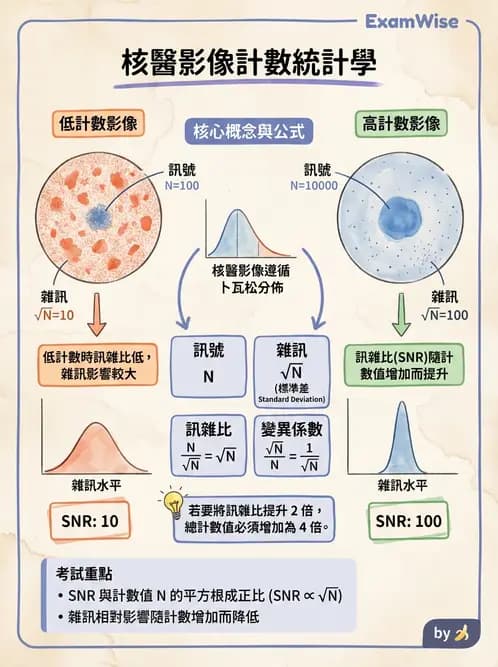 放射 - 核醫計數統計學 - AI 圖文解析預覽