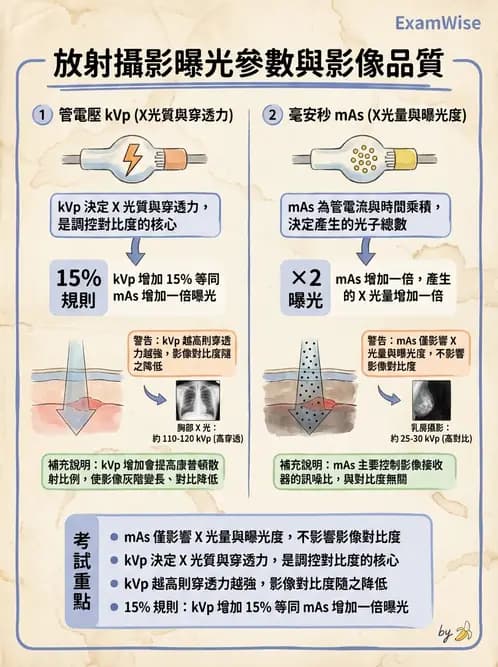 放射 - 曝光因子與影像品質 - AI 圖文解析預覽