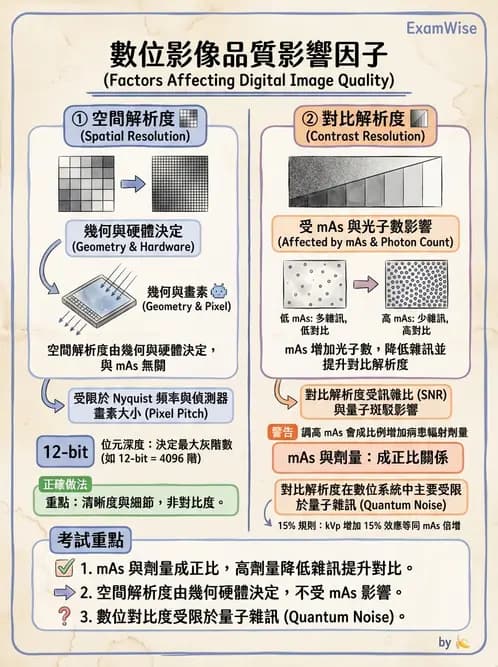 放射 - 數位放射攝影(DR)偵測器與影像品質 - AI 圖文解析預覽