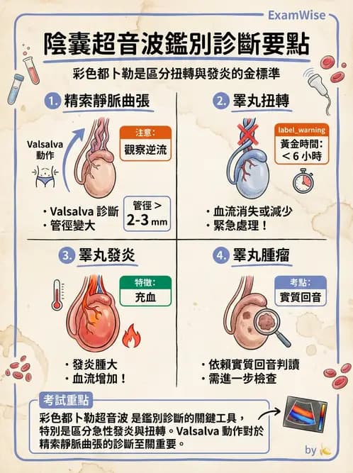 放射 - 泌尿生殖與小器官超音波 - AI 圖文解析預覽