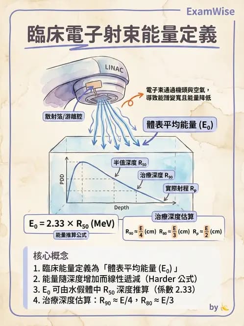 放射 - 電子射束物理特性與劑量分布 - AI 圖文解析預覽