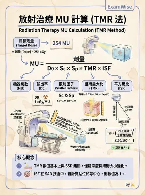 放射 - MU與治療時間計算 - AI 圖文解析預覽