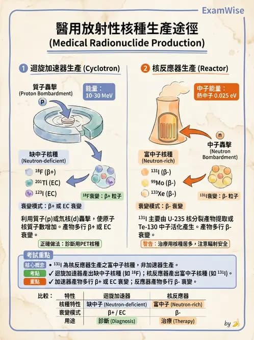 放射 - 核種生產與孳生器 - AI 圖文解析預覽