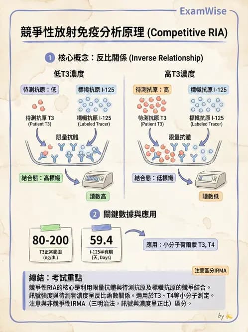 放射 - RIA與IRMA分析原理 - AI 圖文解析預覽