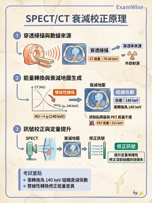放射 - SPECT造影原理與重組 - AI 圖文解析預覽