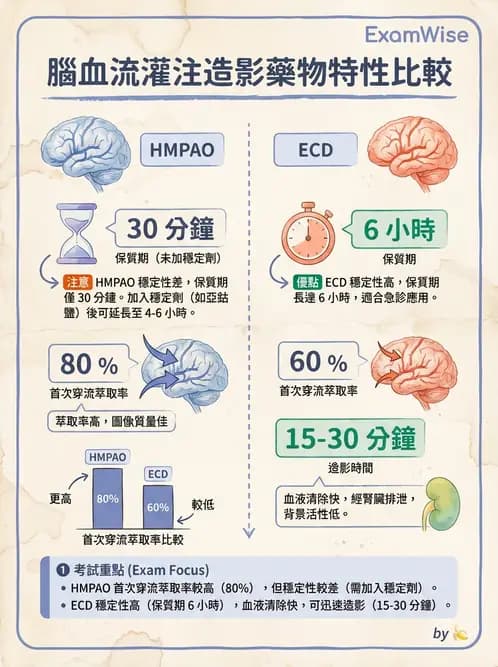 放射 - 腦部造影SPECT藥物 - AI 圖文解析預覽