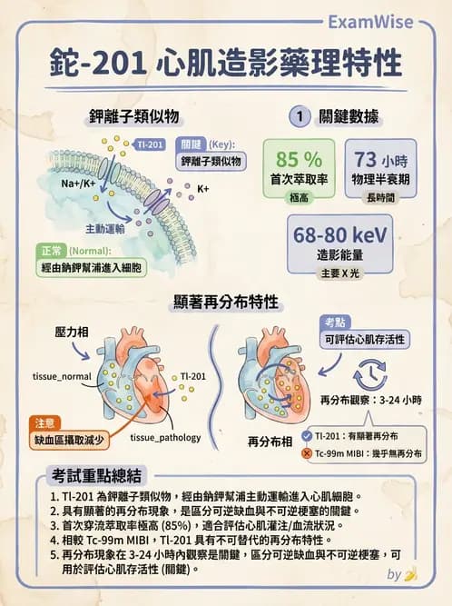 放射 - 心肌造影SPECT藥物 - AI 圖文解析預覽