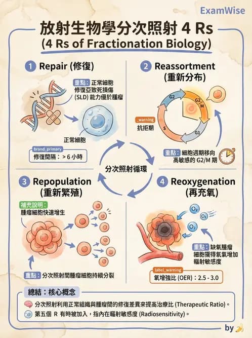 放射 - 時間劑量分次效應 - AI 圖文解析預覽