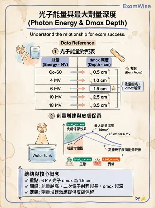 放射 - 深度劑量參數(PDD/TAR/TMR/TPR) - AI 圖文解析預覽