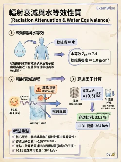 放射 - 光子衰減與係數計算 - AI 圖文解析預覽
