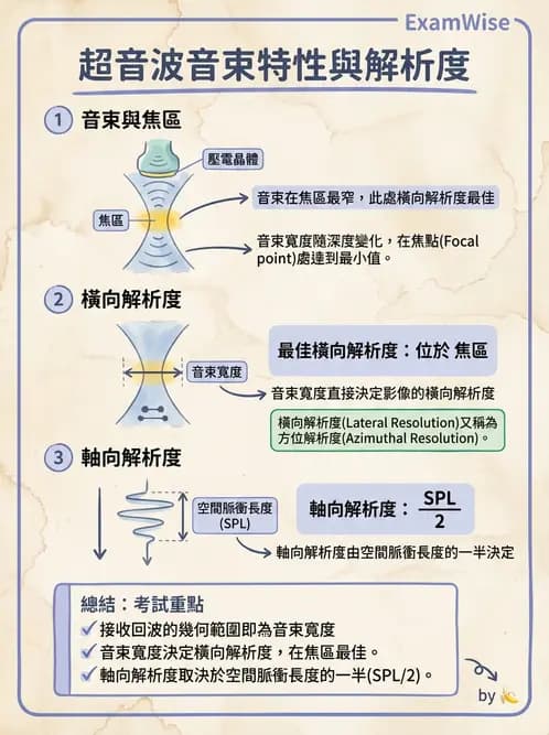 放射 - 超音波物理與換能器 - AI 圖文解析預覽