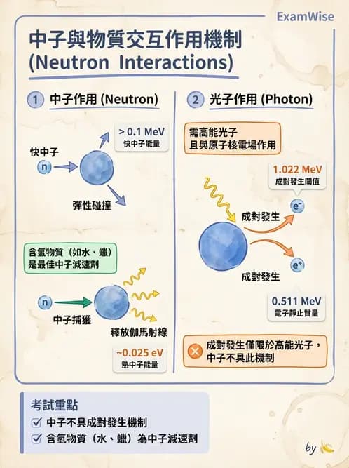 放射 - 帶電粒子與中子和物質作用 - AI 圖文解析預覽