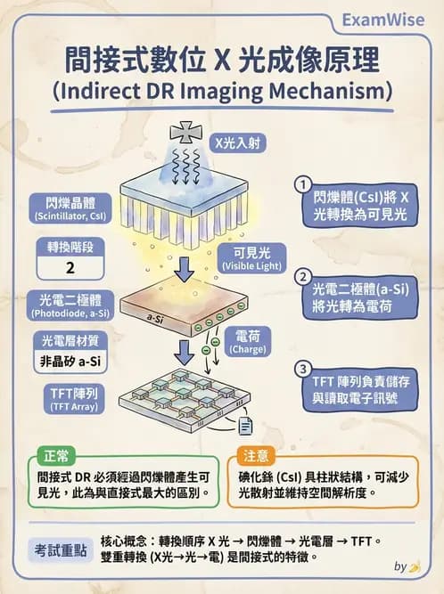 放射 - 數位放射攝影(DR)偵測器與影像品質 - AI 圖文解析預覽