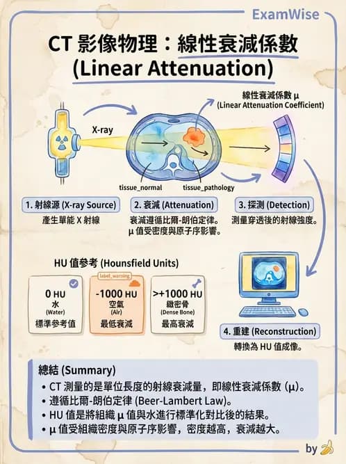 放射 - CT物理原理與掃描技術 - AI 圖文解析預覽