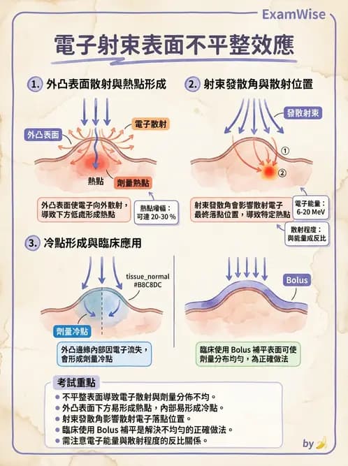 放射 - 電子射束物理特性與劑量分布 - AI 圖文解析預覽