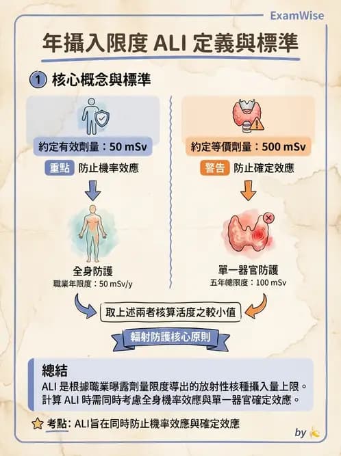 放射 - 劑量標準與防護原則 - AI 圖文解析預覽