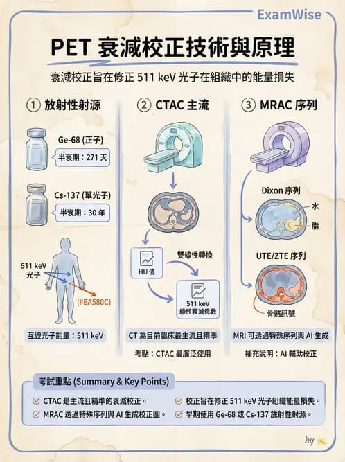 放射 - PET校正、影像重建與臨床操作 - AI 圖文解析預覽
