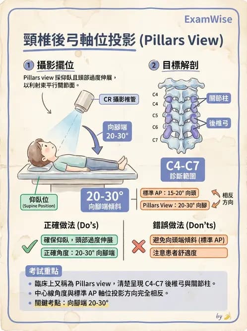 放射 - 頭頸脊椎攝影技術 - AI 圖文解析預覽