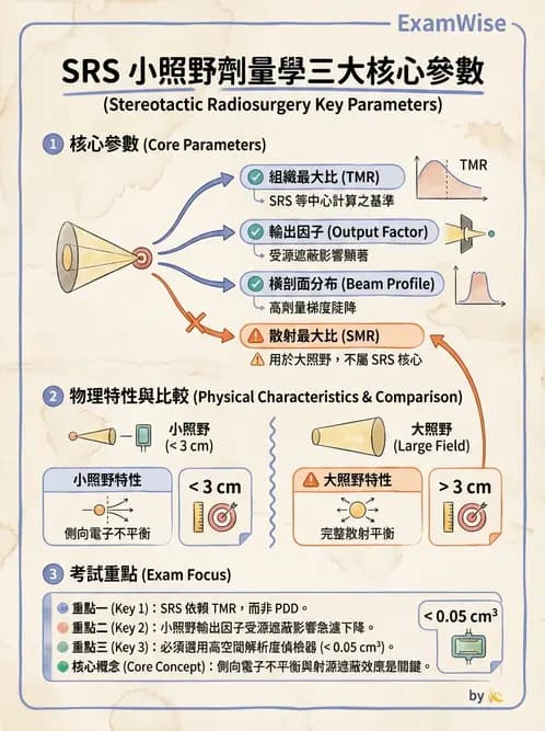 放射 - SRS/SRT設備與劑量物理 - AI 圖文解析預覽