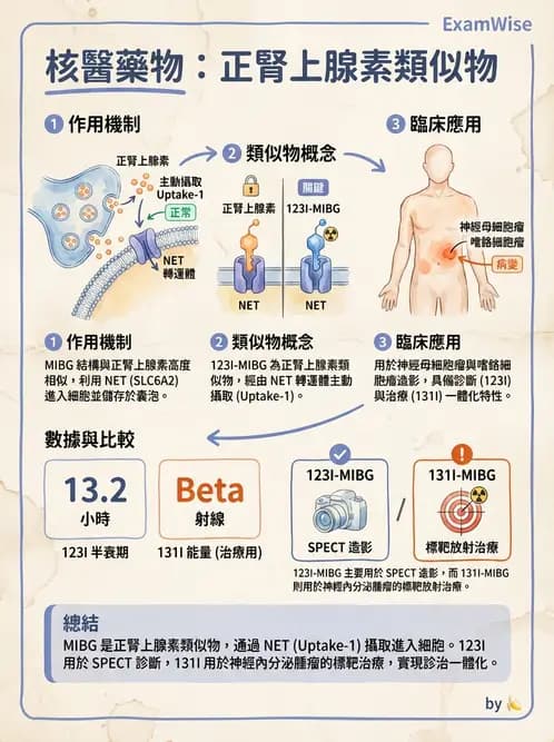 放射 - 腫瘤與內分泌造影SPECT藥物 - AI 圖文解析預覽