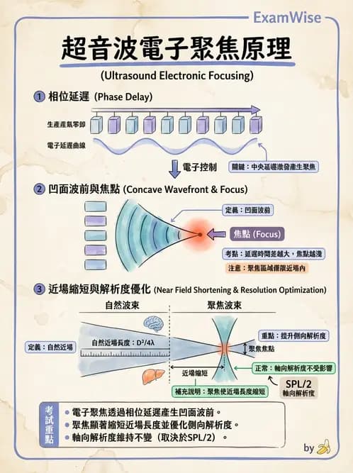 放射 - 超音波物理與換能器 - AI 圖文解析預覽