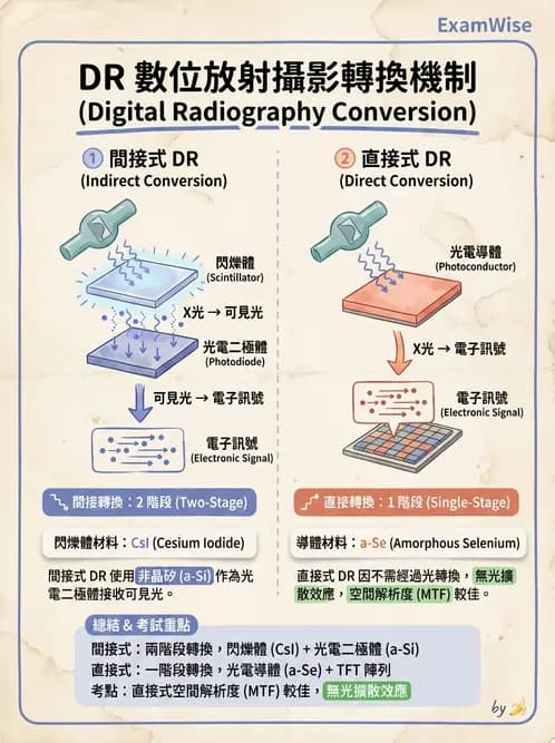 放射 - 數位放射攝影(DR)偵測器與影像品質 - AI 圖文解析預覽