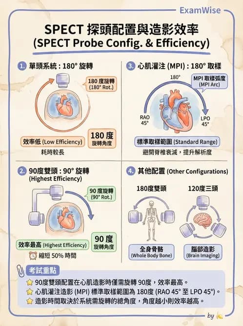 放射 - SPECT掃描參數、設備、衰減校正與QA - AI 圖文解析預覽