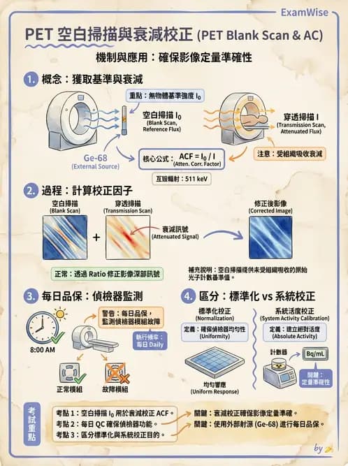 放射 - PET校正、影像重建與臨床操作 - AI 圖文解析預覽