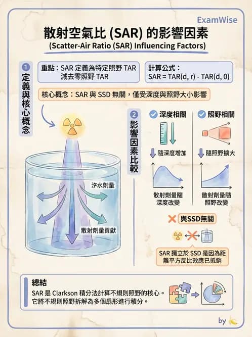 放射 - 深度劑量參數(PDD/TAR/TMR/TPR) - AI 圖文解析預覽