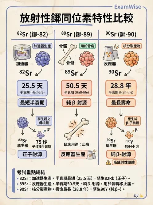 放射 - 核種生產與孳生器 - AI 圖文解析預覽