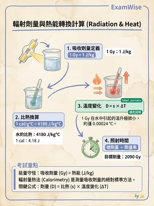 放射 - 劑量物理量與單位 - AI 圖文解析預覽