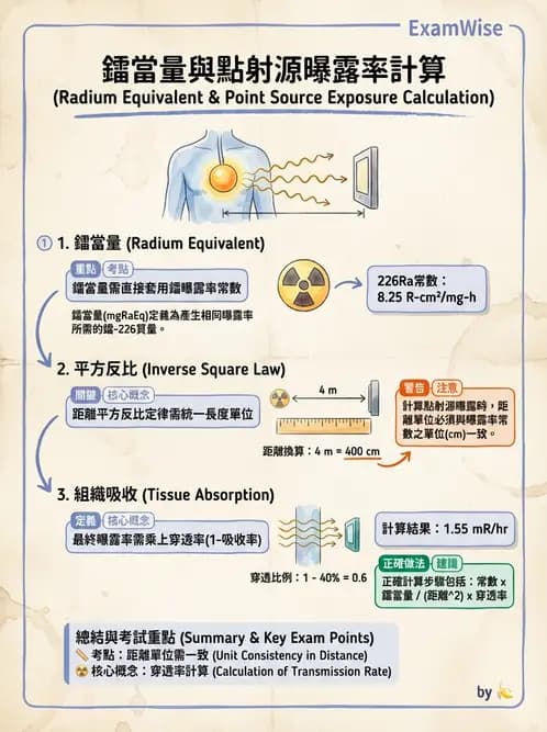 放射 - 近接治療射源物理與劑量計算 - AI 圖文解析預覽