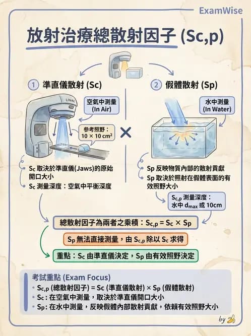 放射 - 劑量增建、散射因子與假體量測 - AI 圖文解析預覽