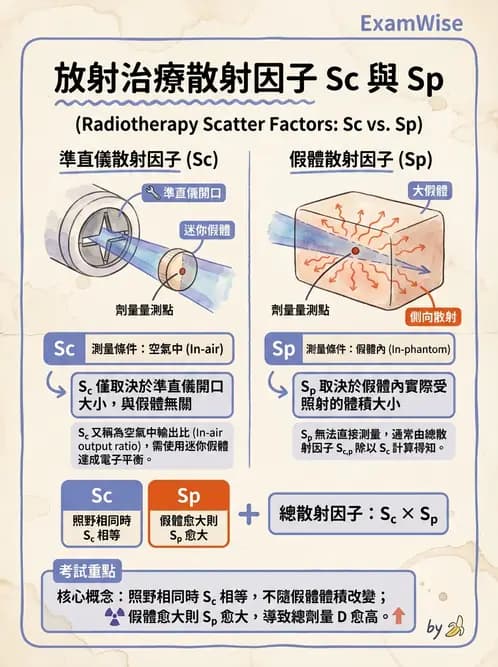 放射 - 劑量增建、散射因子與假體量測 - AI 圖文解析預覽