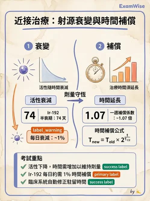 放射 - 近接治療射源物理與劑量計算 - AI 圖文解析預覽