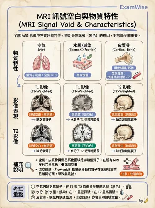 放射 - MRI脈衝序列與訊號技術 - AI 圖文解析預覽