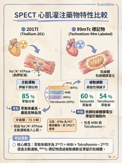 放射 - 心肌造影SPECT藥物 - AI 圖文解析預覽