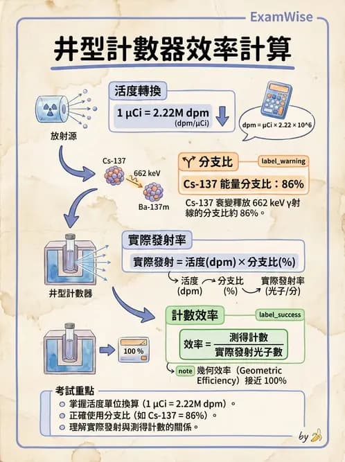 放射 - 核醫計數統計學 - AI 圖文解析預覽