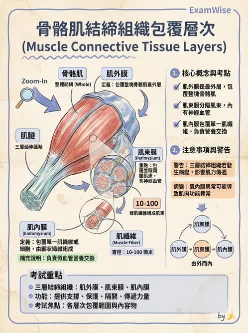 放射 - 軀幹、頸頭肌肉及肌肉組織學 - AI 圖文解析預覽