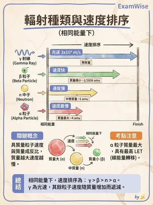 放射 - 帶電粒子與中子和物質作用 - AI 圖文解析預覽