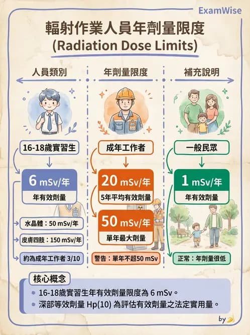 放射 - 劑量標準與防護原則 - AI 圖文解析預覽