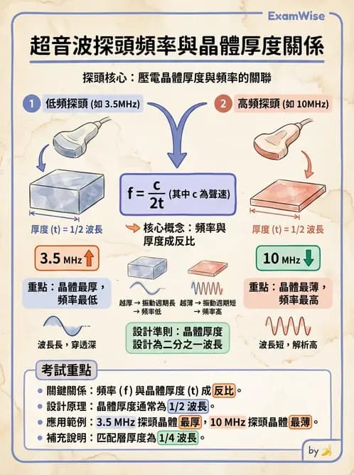 放射 - 超音波物理與換能器 - AI 圖文解析預覽