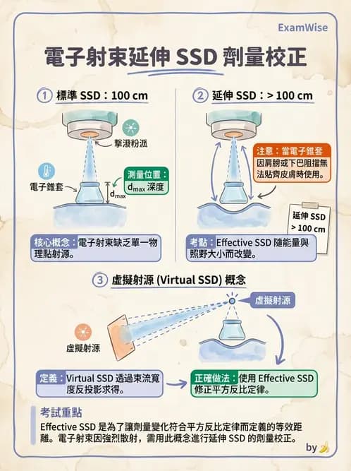 放射 - 電子射束物理特性與劑量分布 - AI 圖文解析預覽