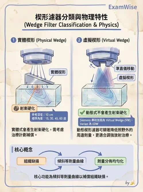 放射 - 射束幾何、照野設計與楔形濾器 - AI 圖文解析預覽