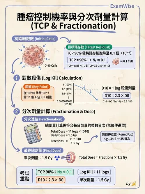 放射 - 細胞存活曲線與週期 - AI 圖文解析預覽