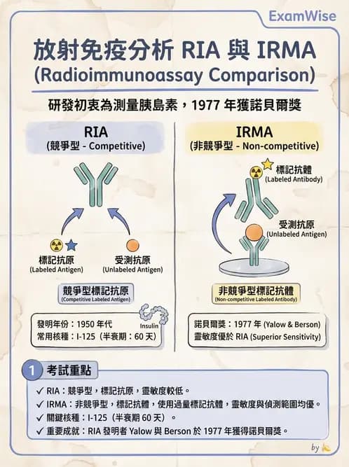 放射 - RIA與IRMA分析原理 - AI 圖文解析預覽