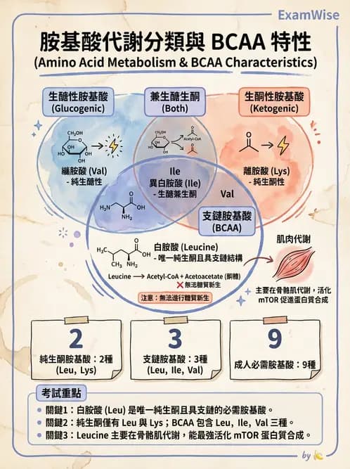營養 - 蛋白質與胺基酸代謝 - AI 圖文解析預覽