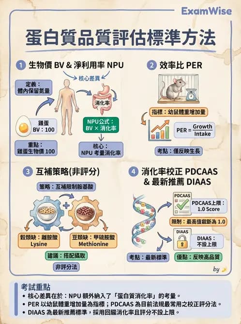 營養 - 蛋白質消化吸收與品質評估 - AI 圖文解析預覽